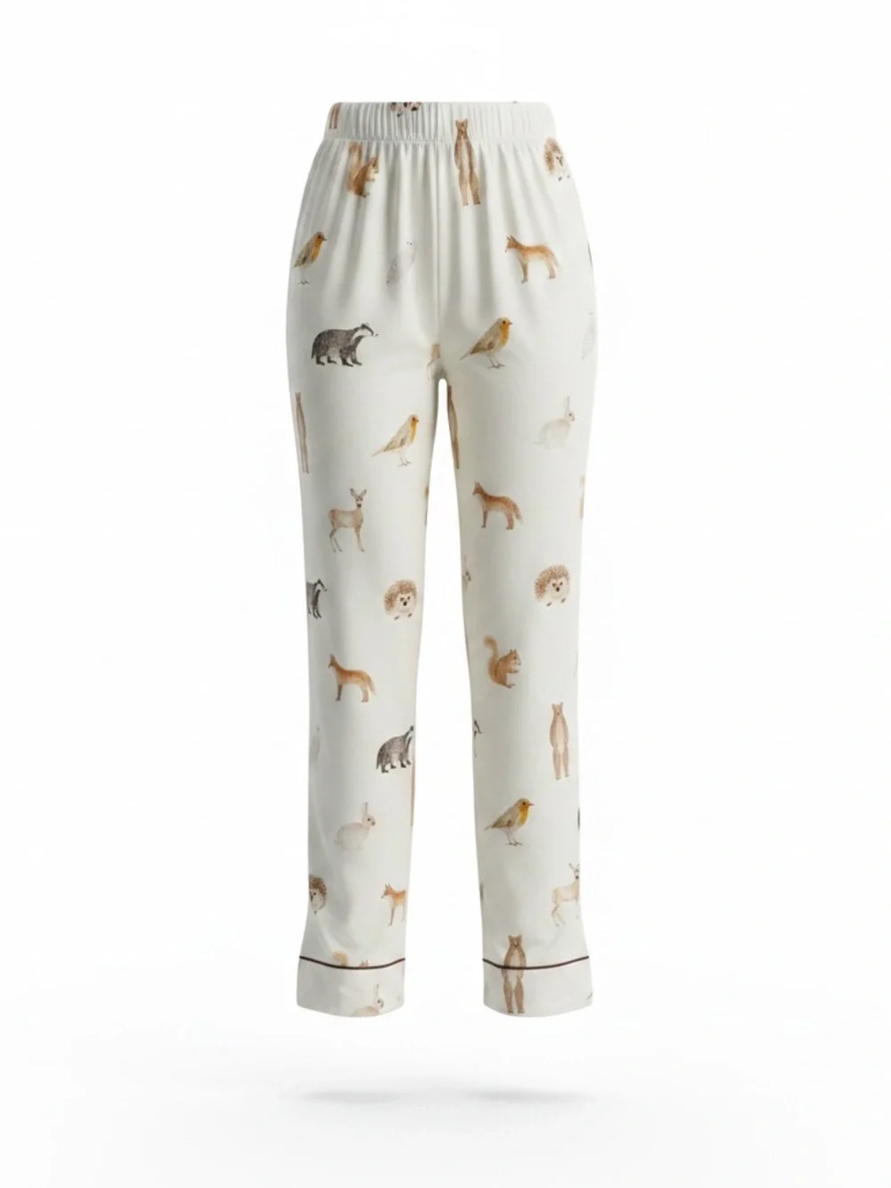 Cozy Earth Medium Cream Animal Print Lounge Pants - Picture 8 of 15
